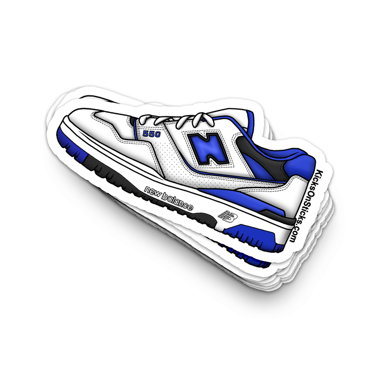 NB 550 "Blue White" Sneaker Sticker