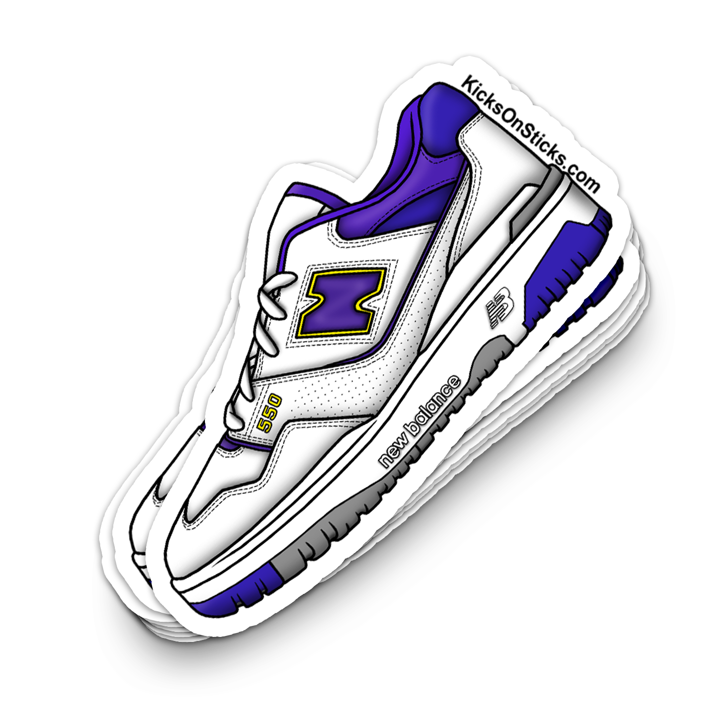 NB 550 "Lakers 2" Sneaker Sticker