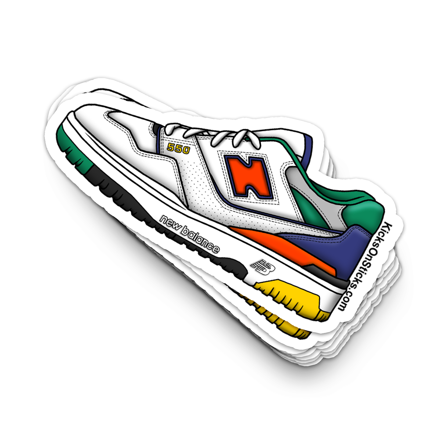 NB 550 "Multicolor" Sneaker Sticker