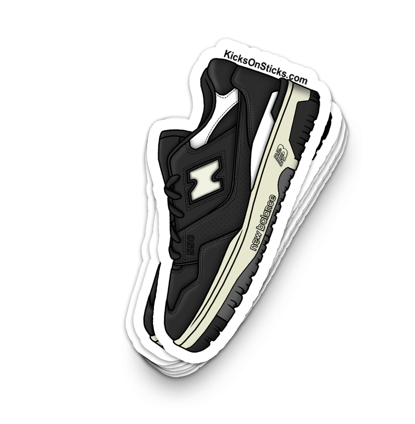 NB 550 "Panda" Sneaker Sticker