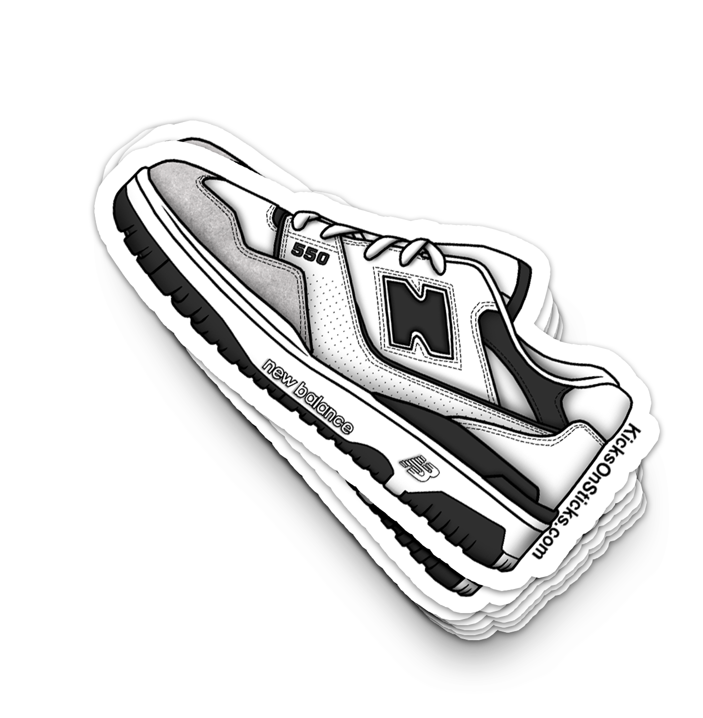 NB 550 "Sea Salt Black" Sneaker Sticker