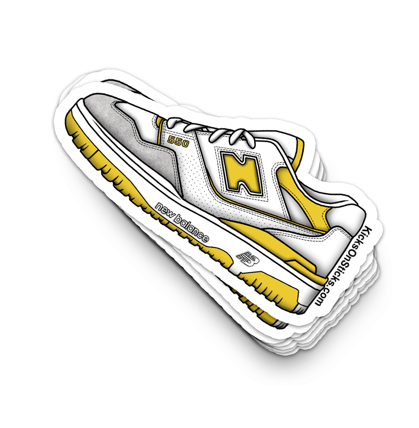 NB 550 "Sea Salt Varsity Gold" Sneaker Sticker