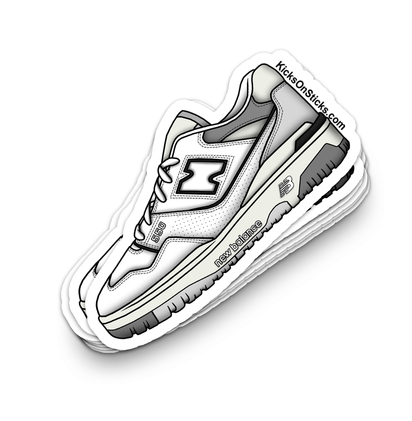 NB 550 "Sea Salt and Pepper" Sneaker Sticker