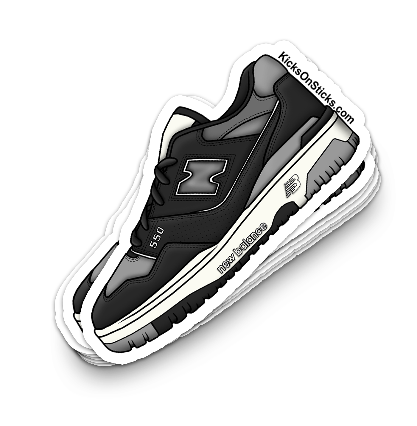 NB 550 "Shadow" Sneaker Sticker