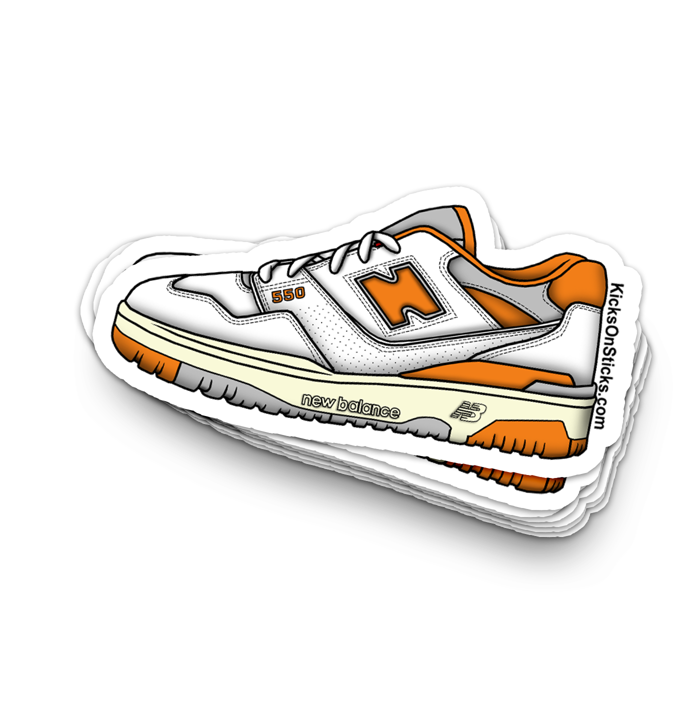 NB 550 "Size Orange" Sneaker Sticker