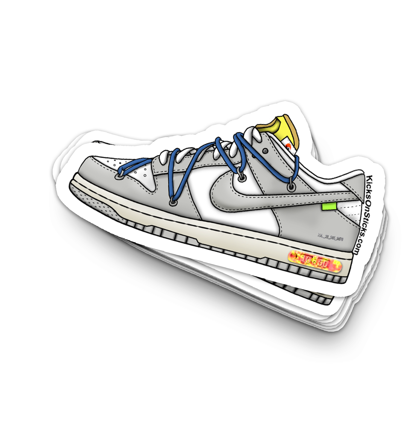 Dunk Low "Off-White Lot 10" Sneaker Sticker