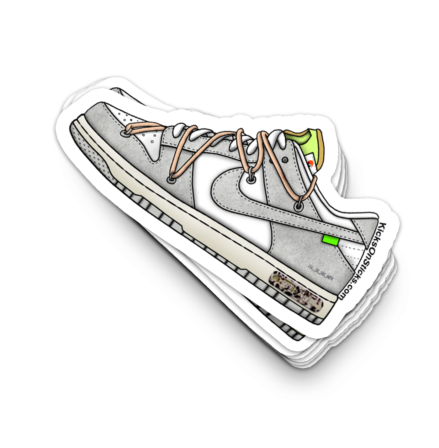 Dunk Low "Off-White Lot 12" Sneaker Sticker