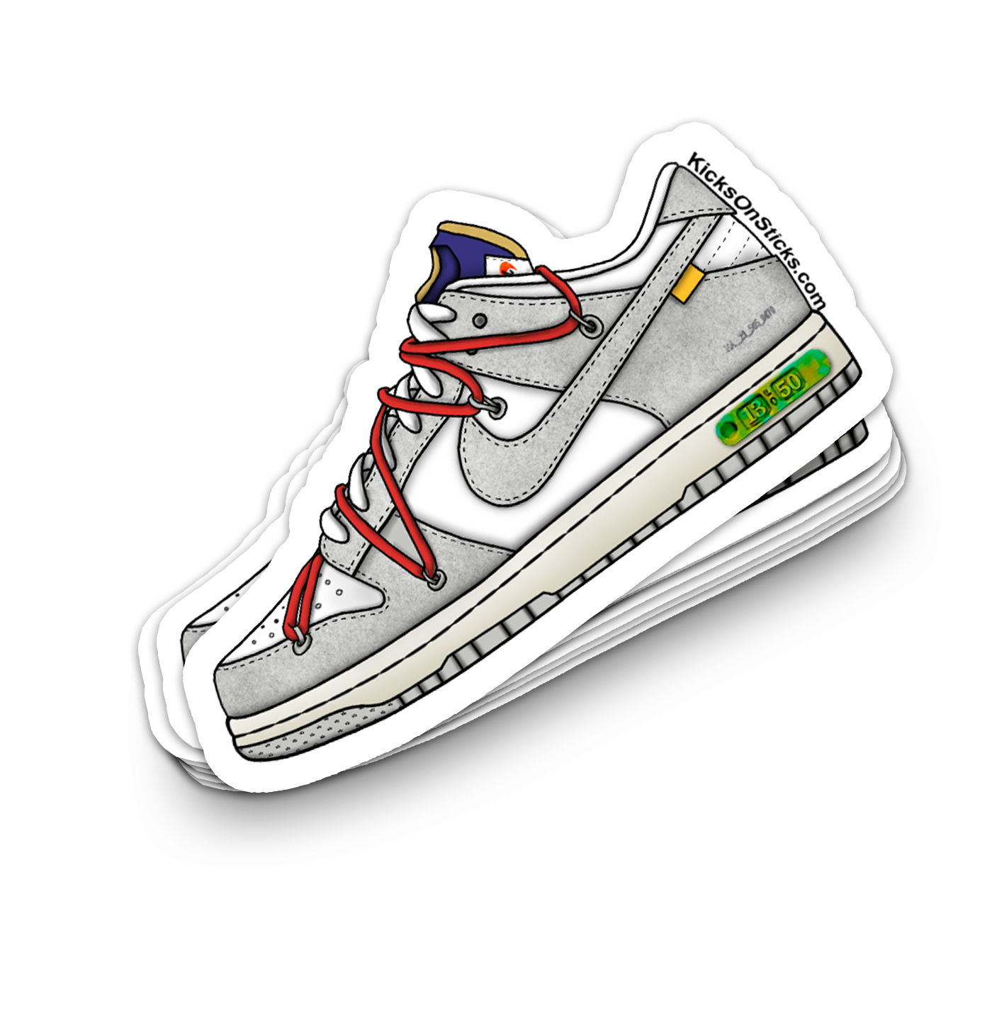 Dunk Low "Off-White Lot 13" Sneaker Sticker