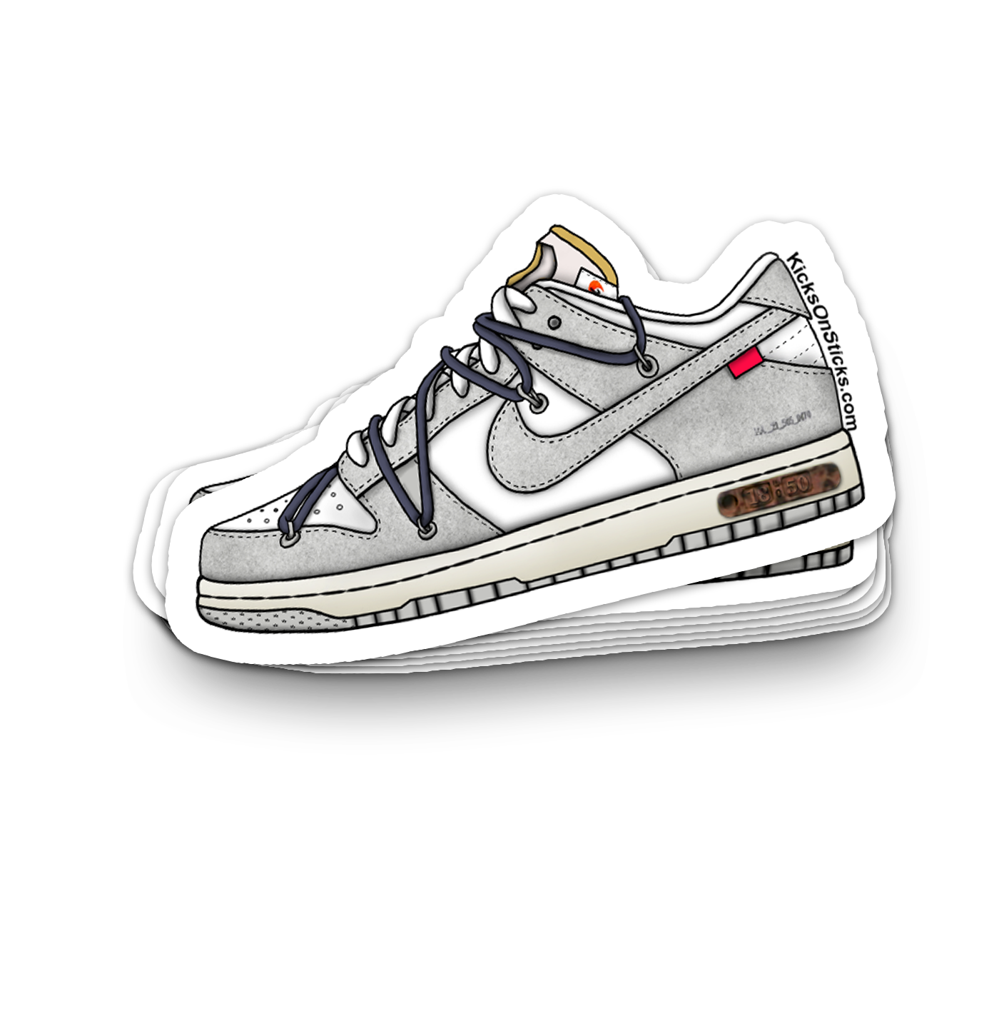 Dunk Low "Off-White Lot 18" Sneaker Sticker