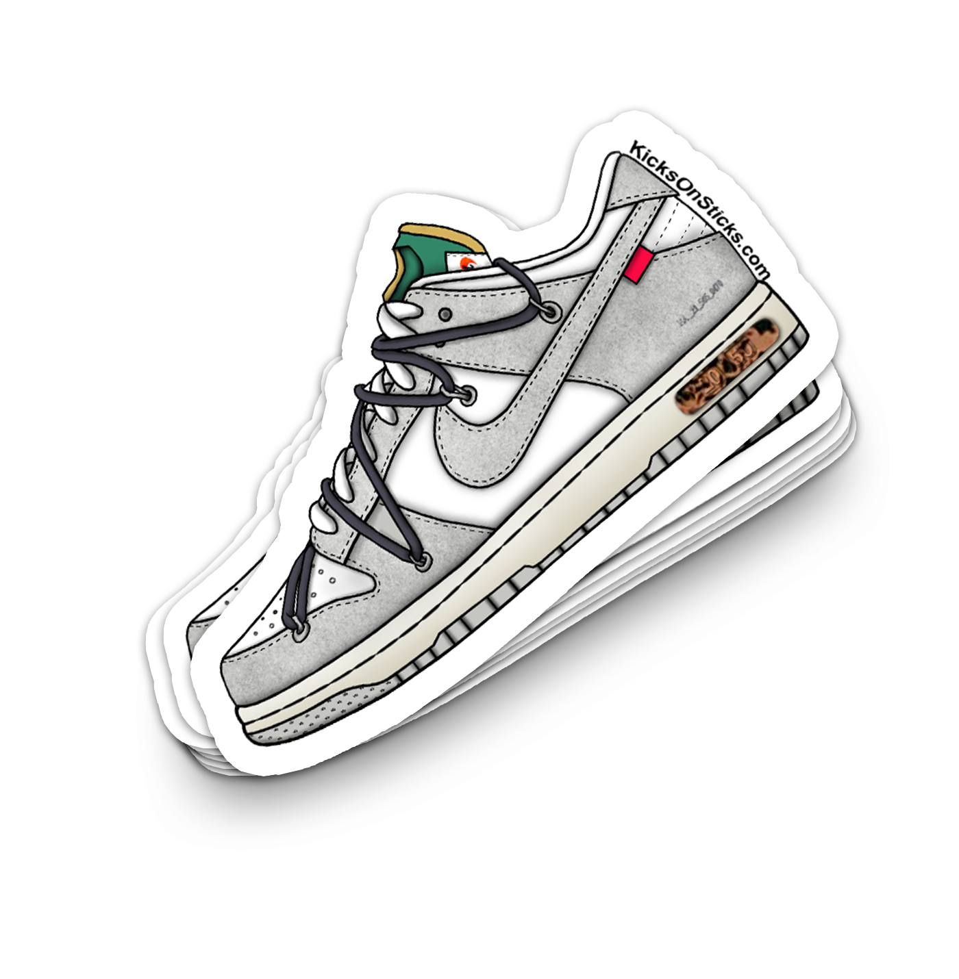Dunk Low "Off-White Lot 20" Sneaker Sticker