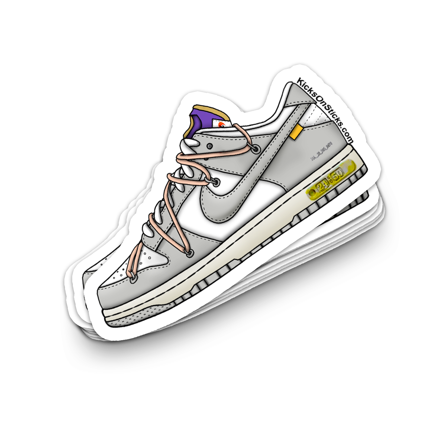 Dunk Low "Off-White Lot 24" Sneaker Sticker