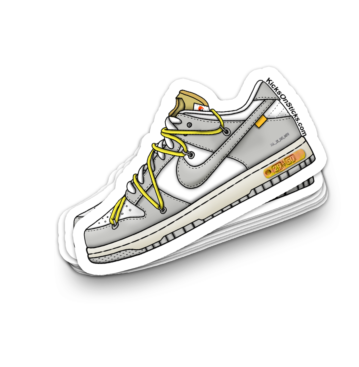 Dunk Low "Off-White Lot 29" Sneaker Sticker