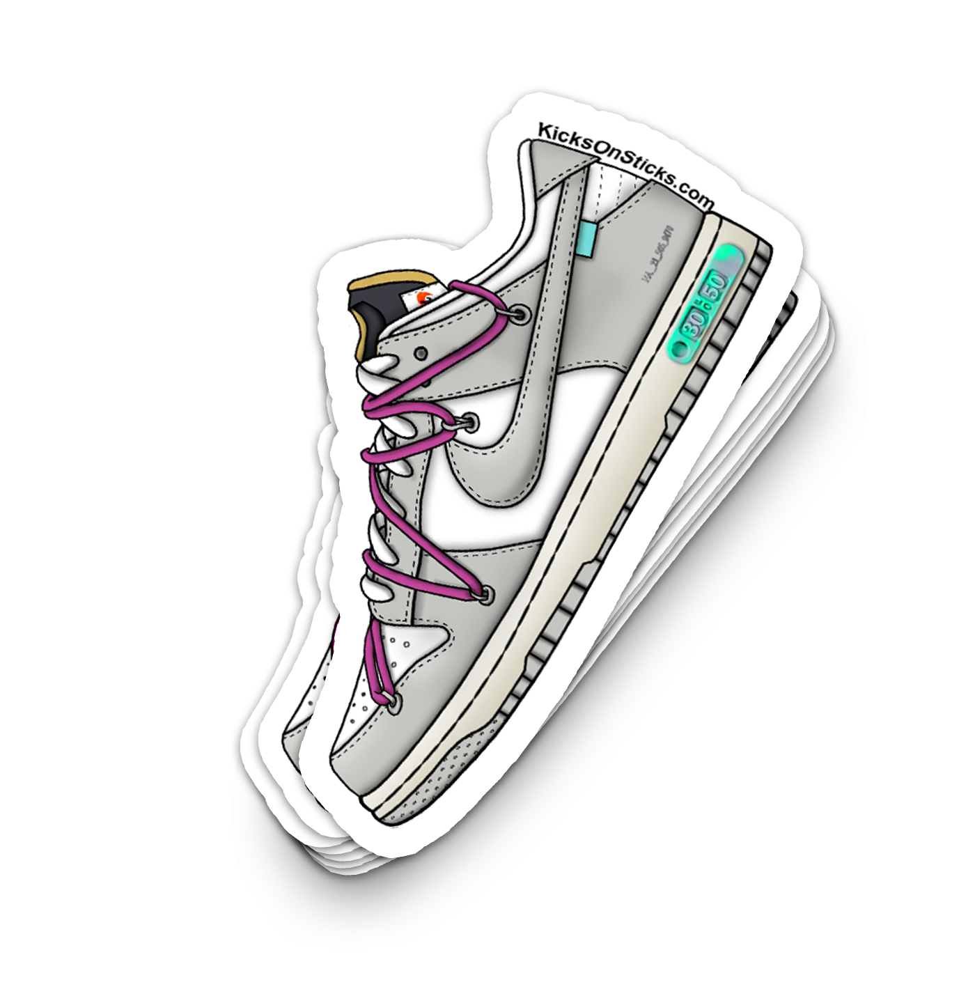 Dunk Low "Off-White Lot 30" Sneaker Sticker