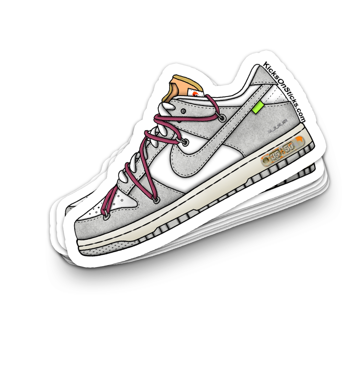 Dunk Low "Off-White Lot 35" Sneaker Sticker