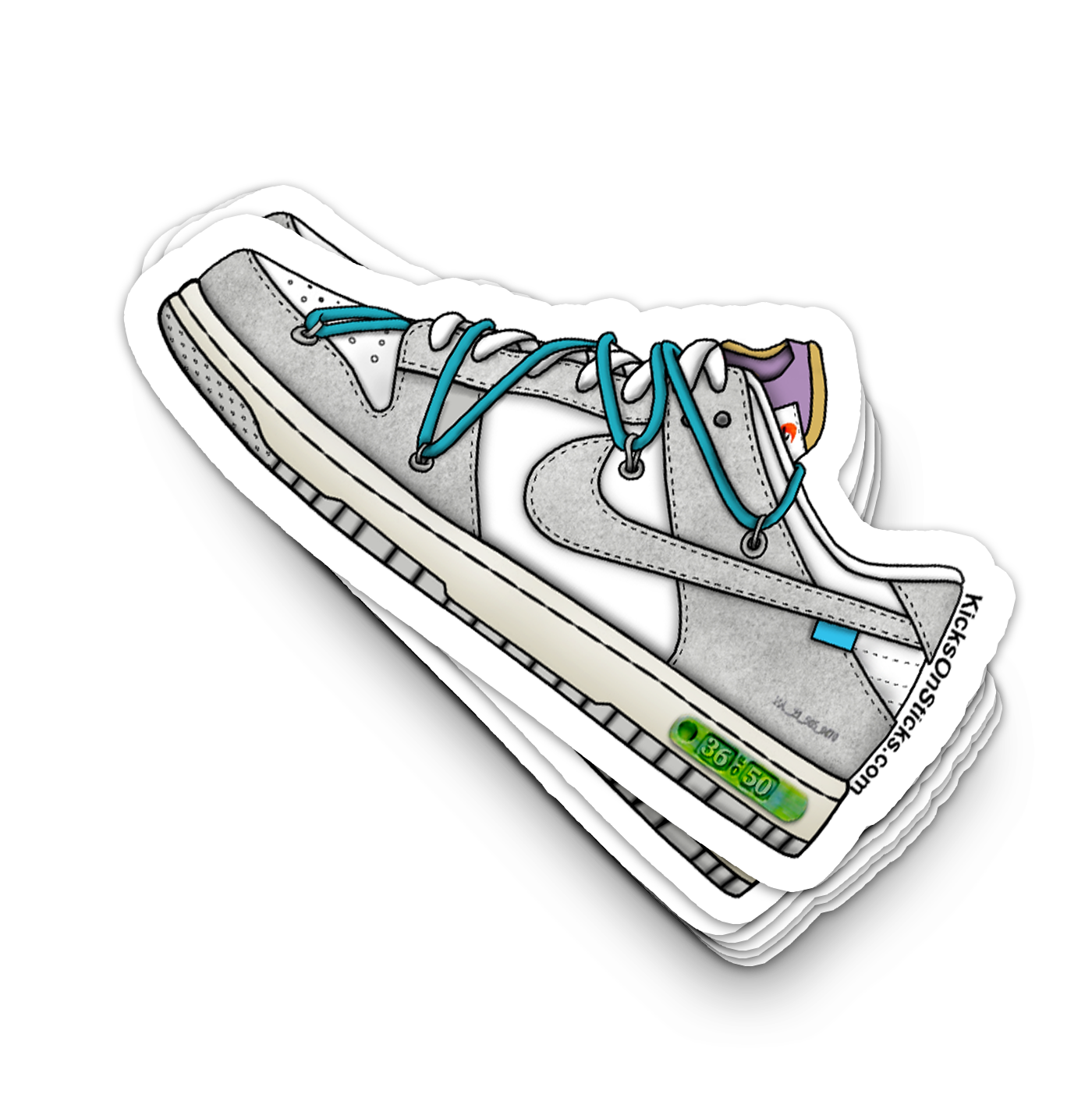 Dunk Low "Off-White Lot 36" Sneaker Sticker