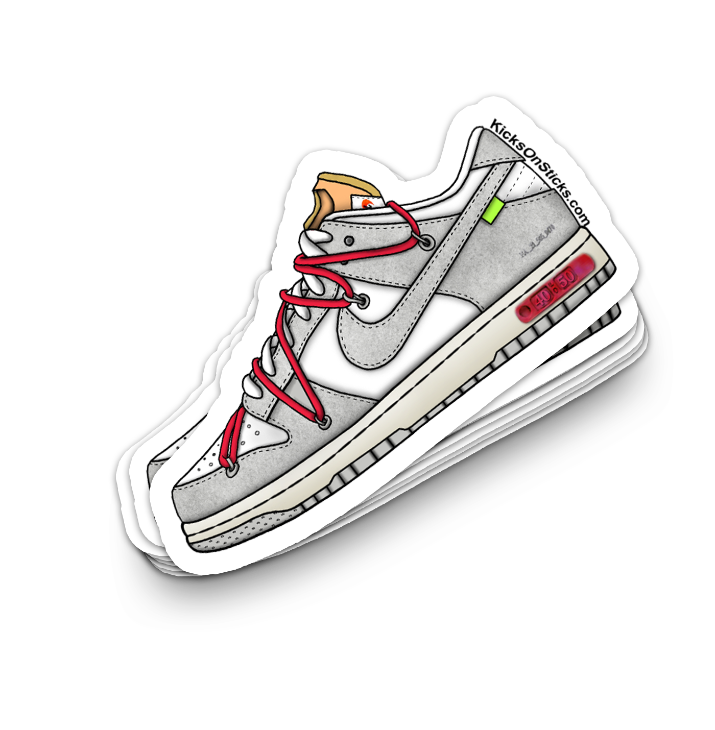 Dunk Low "Off-White Lot 40" Sneaker Sticker