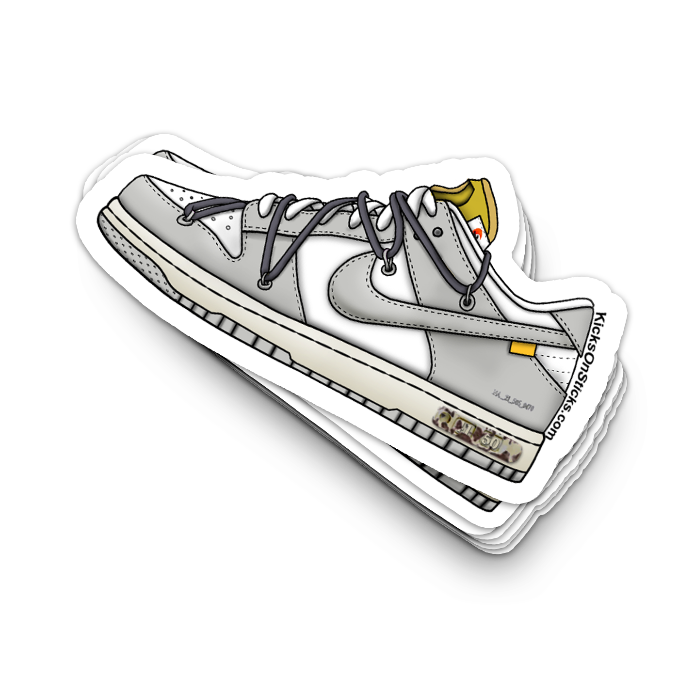 Dunk Low "Off-White Lot 41" Sneaker Sticker