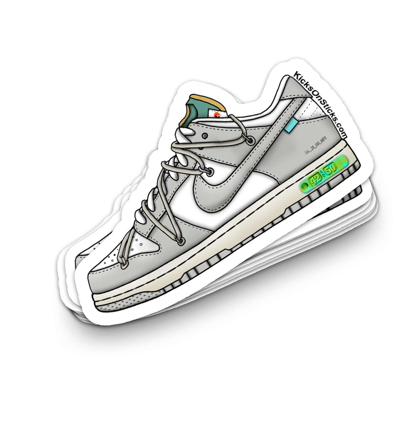 Dunk Low "Off-White Lot 42" Sneaker Sticker