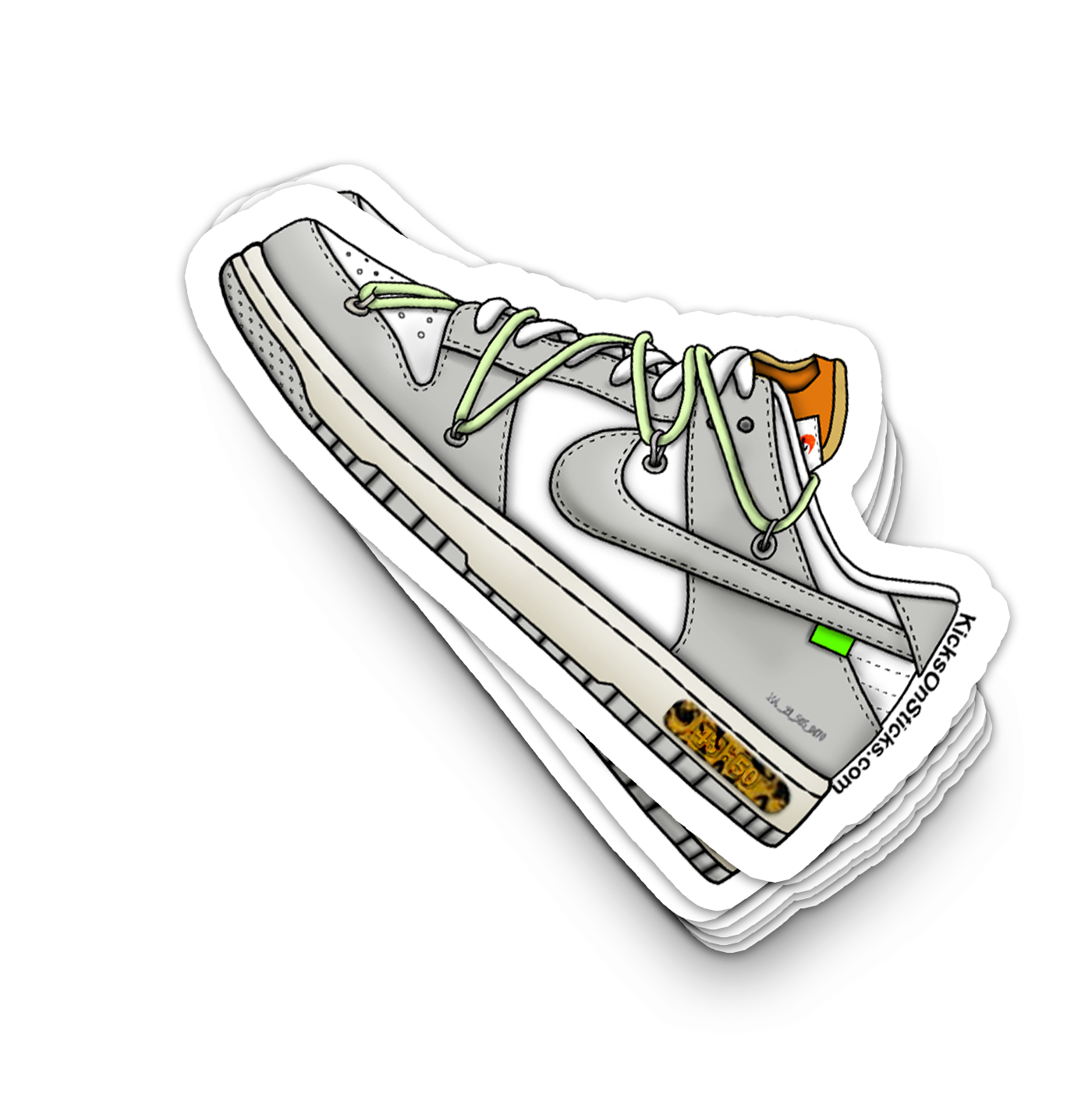 Dunk Low "Off-White Lot 43" Sneaker Sticker