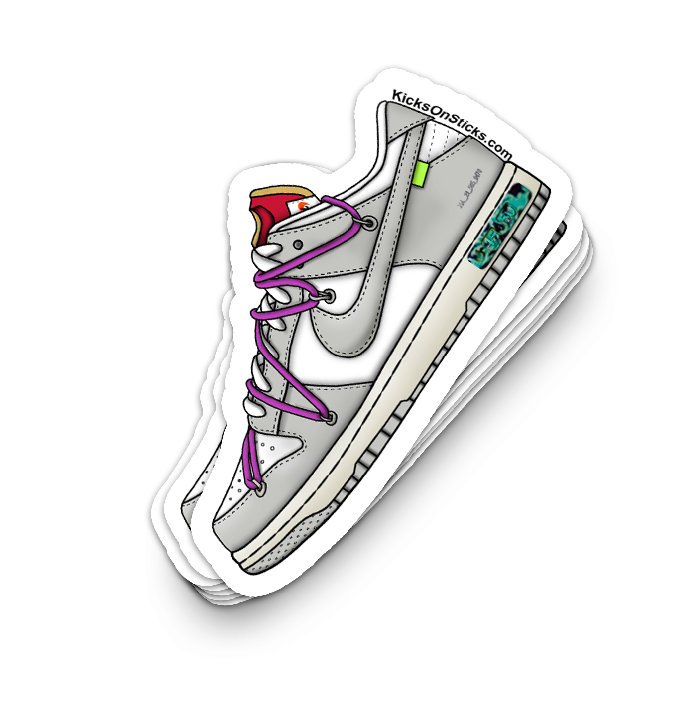 Dunk Low "Off-White Lot 45" Sneaker Sticker
