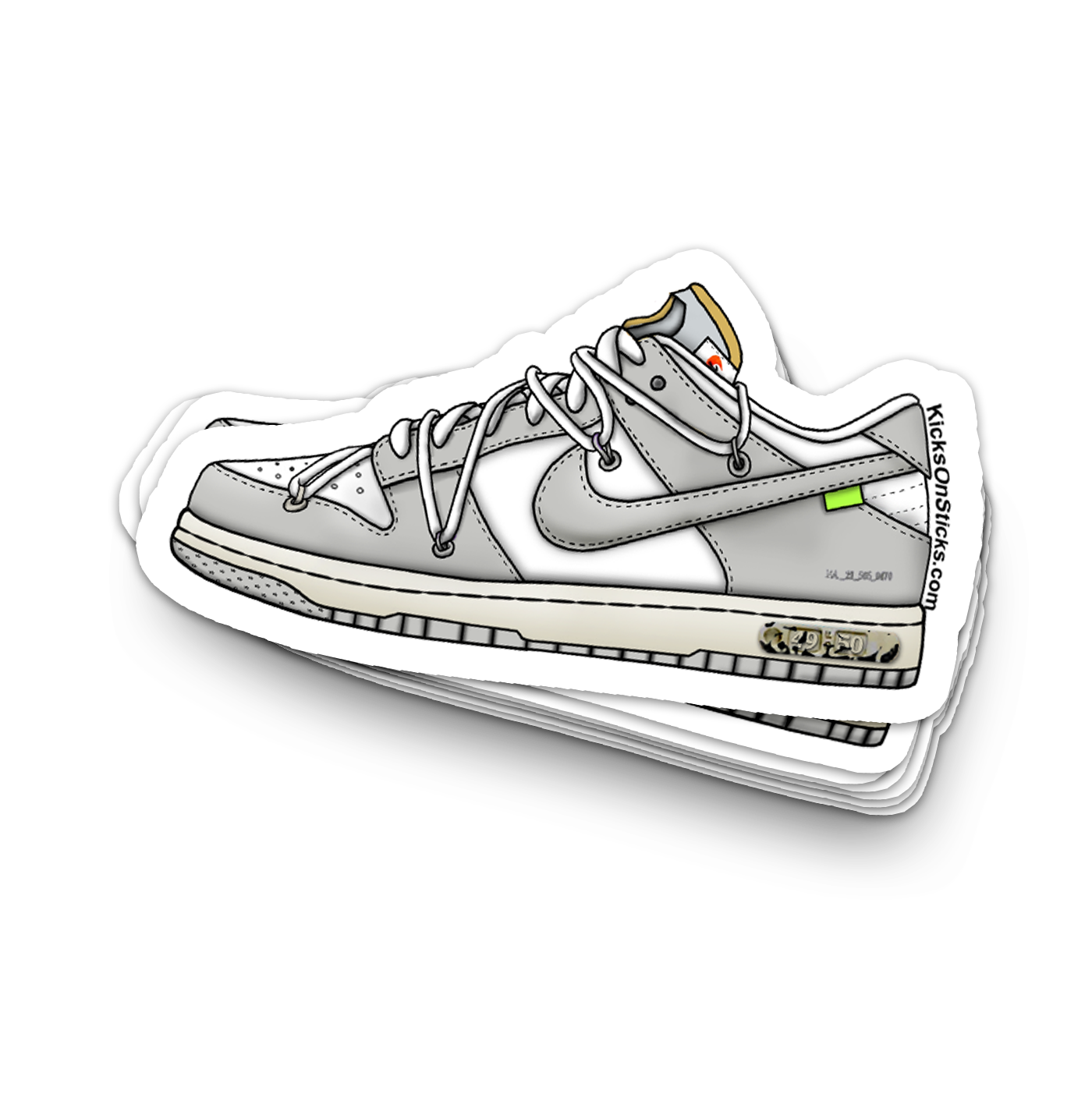 Dunk Low "Off-White Lot 49" Sneaker Sticker
