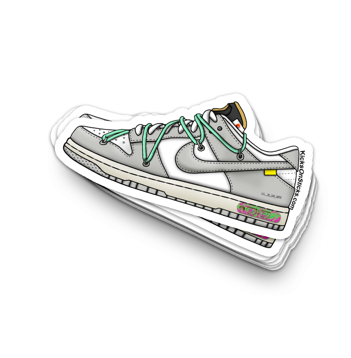 Dunk Low "Off-White Lot 4" Sneaker Sticker