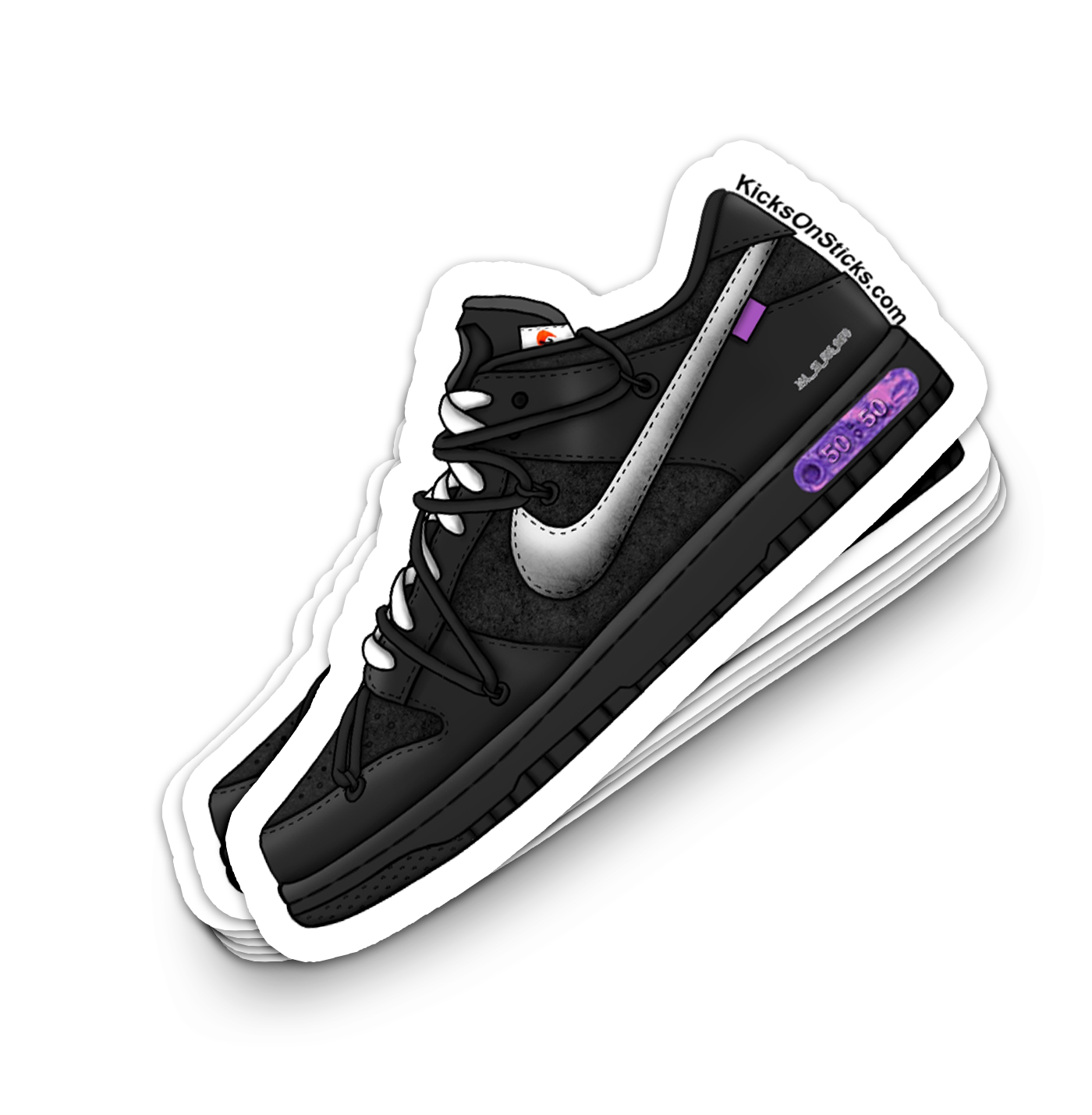 Dunk Low "Off-White Lot 50" Sneaker Sticker