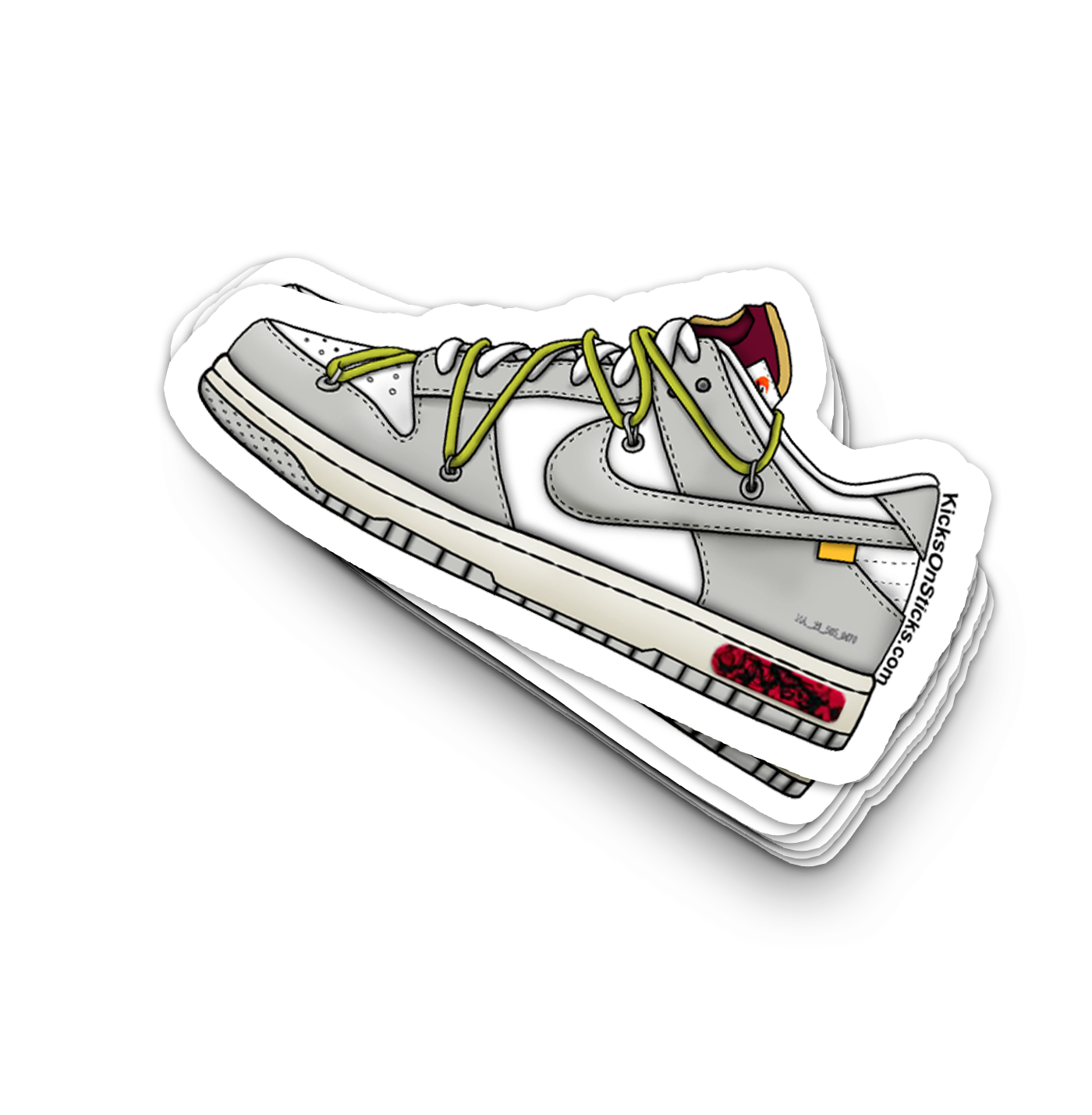 Dunk Low "Off-White Lot 8" Sneaker Sticker