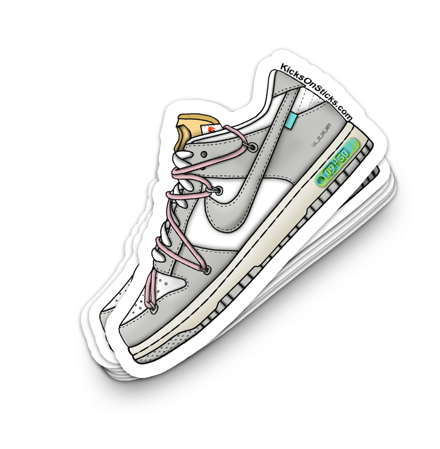 Dunk Low "Off-White Lot 9" Sneaker Sticker