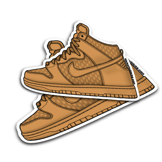 SB Dunk High "Ale Brown Weave" Sneaker Sticker