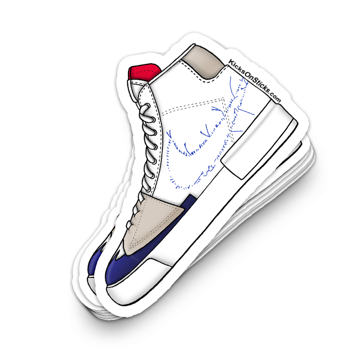SB Blazer "Hack Pack White" Sneaker Sticker