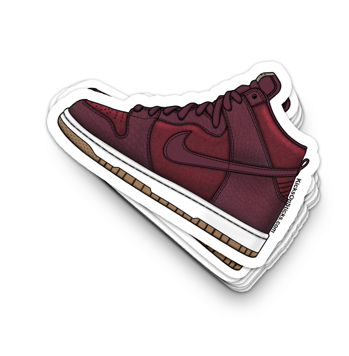SB Dunk High "Team Red Filibert" Sneaker Sticker