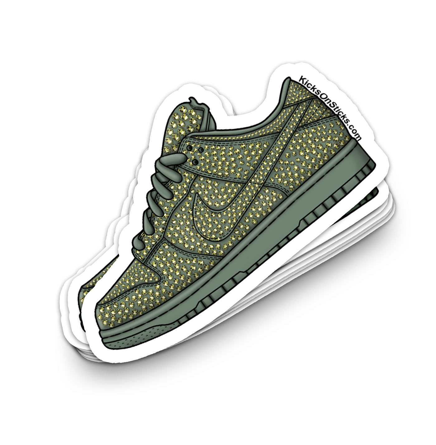 SB Dunk Low "CPFM Spiral Sage" Sneaker Sticker