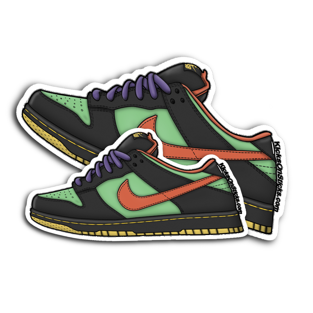 SB Dunk Low "Green Spark" Sneaker Sticker