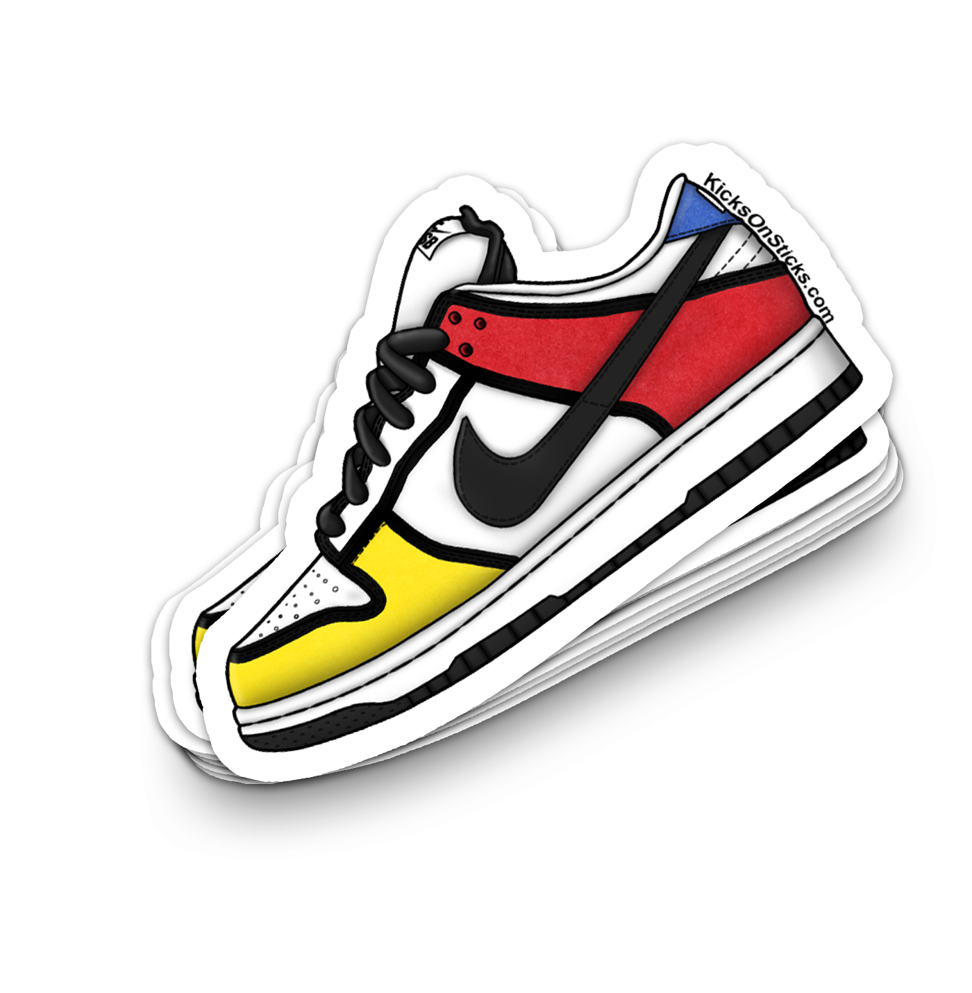SB Dunk Low "Piet Mondrian" Sneaker Sticker