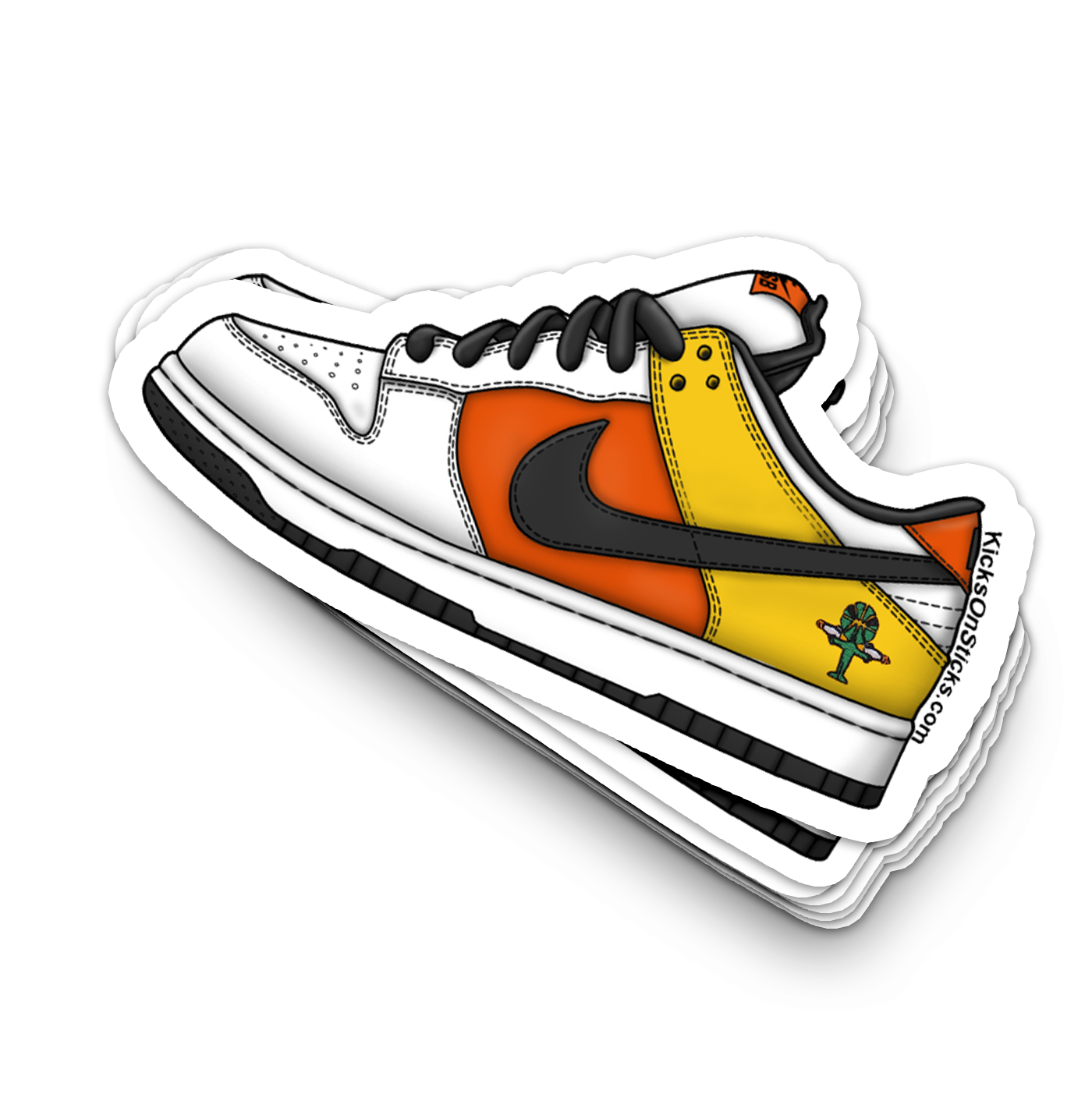 SB Dunk Low "Raygun White" Sneaker Sticker