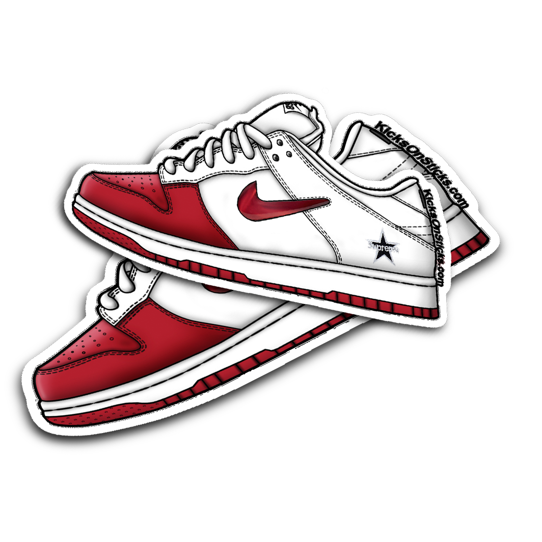 SB Dunk Low "Supreme Jewel Red" Sneaker Sticker