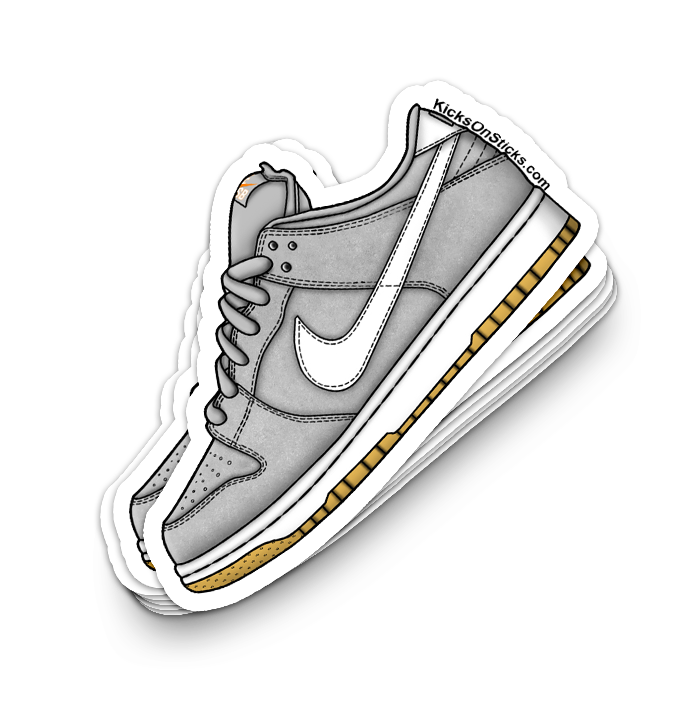 SB Dunk Low "Wolf Grey Gum" Sneaker Sticker