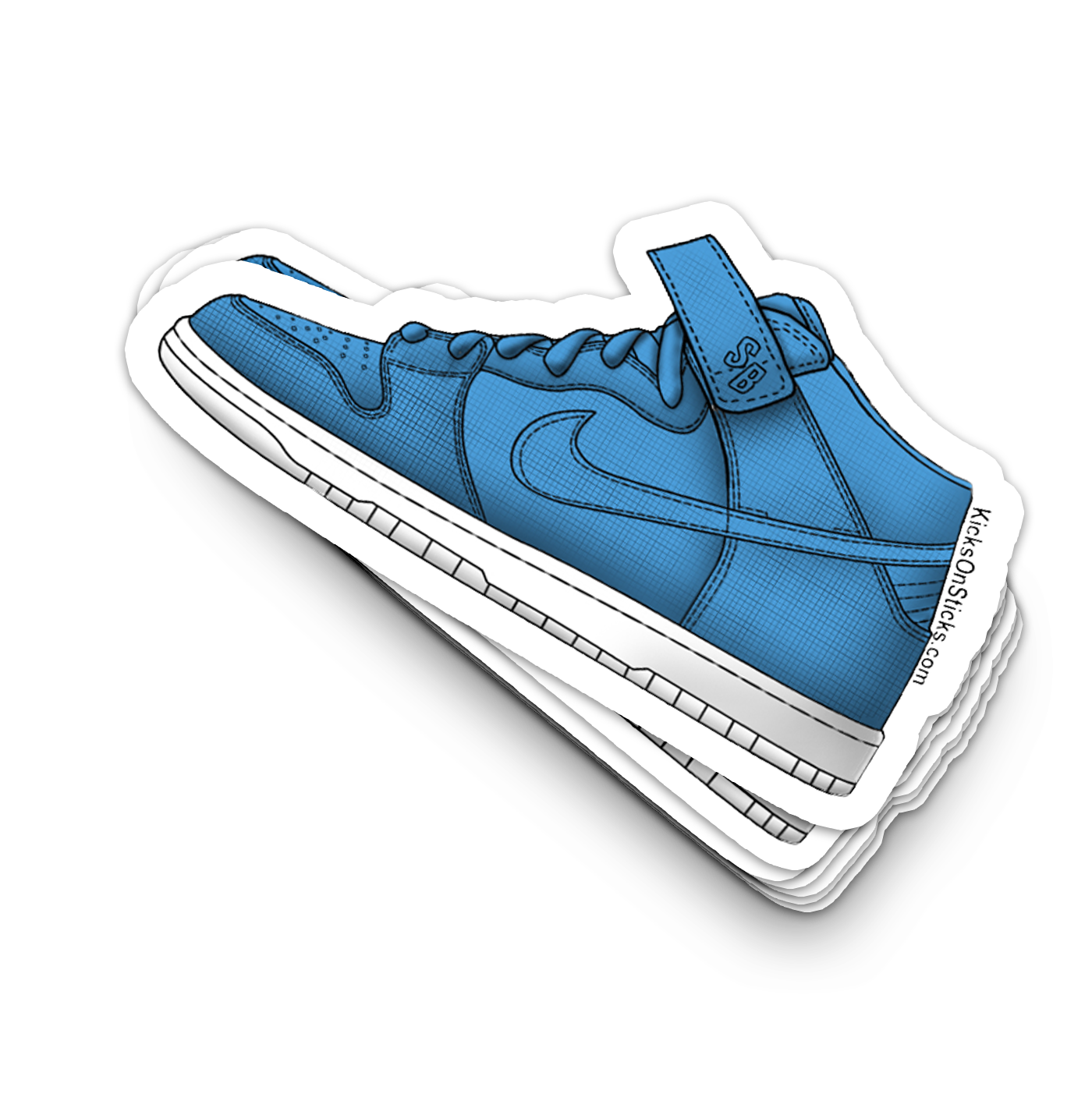 SB Dunk Mid "Blue Ripcord" Sneaker Sticker
