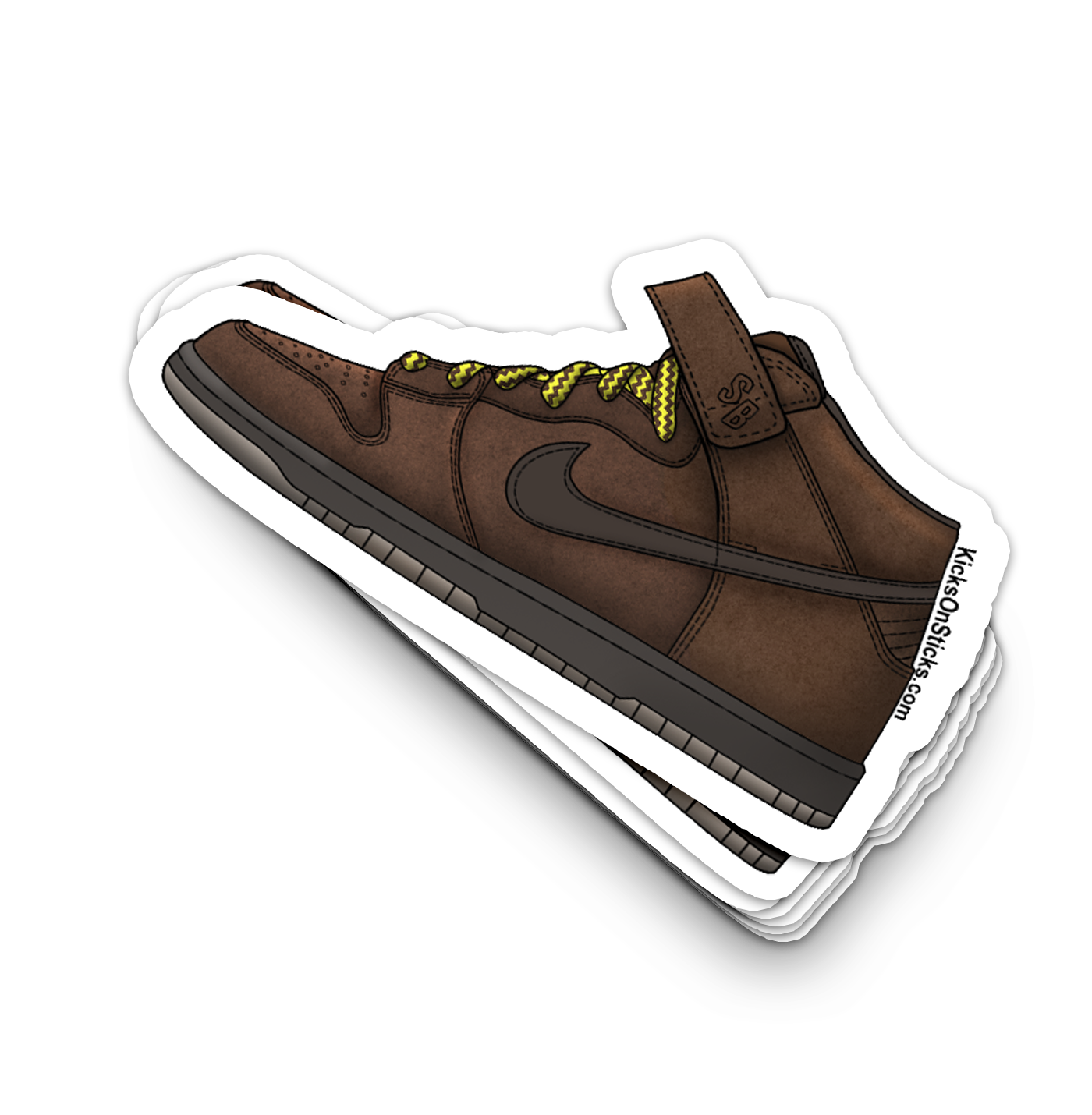 SB Dunk Mid "Chocolate" Sneaker Sticker