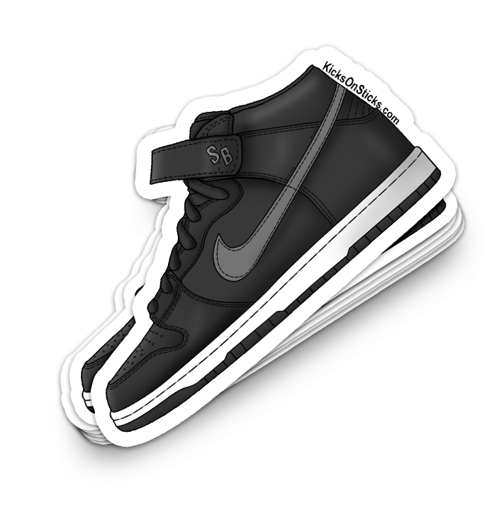 SB Dunk Mid "Iso Orange Label Black/Black" Sneaker Sticker