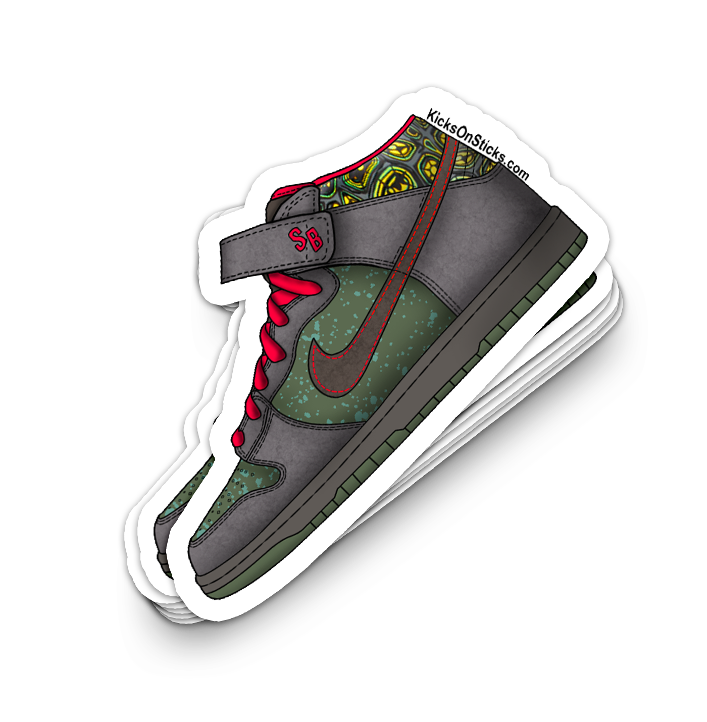 SB Dunk Mid "Moat" Sneaker Sticker