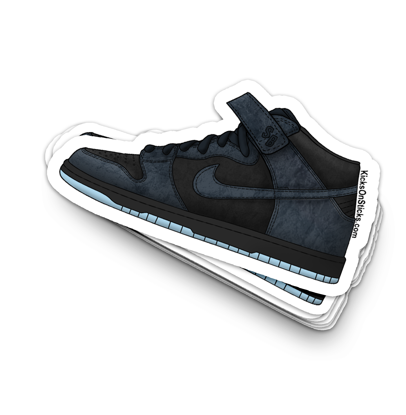 SB Dunk Mid "Obsidian Navy Blue" Sneaker Sticker