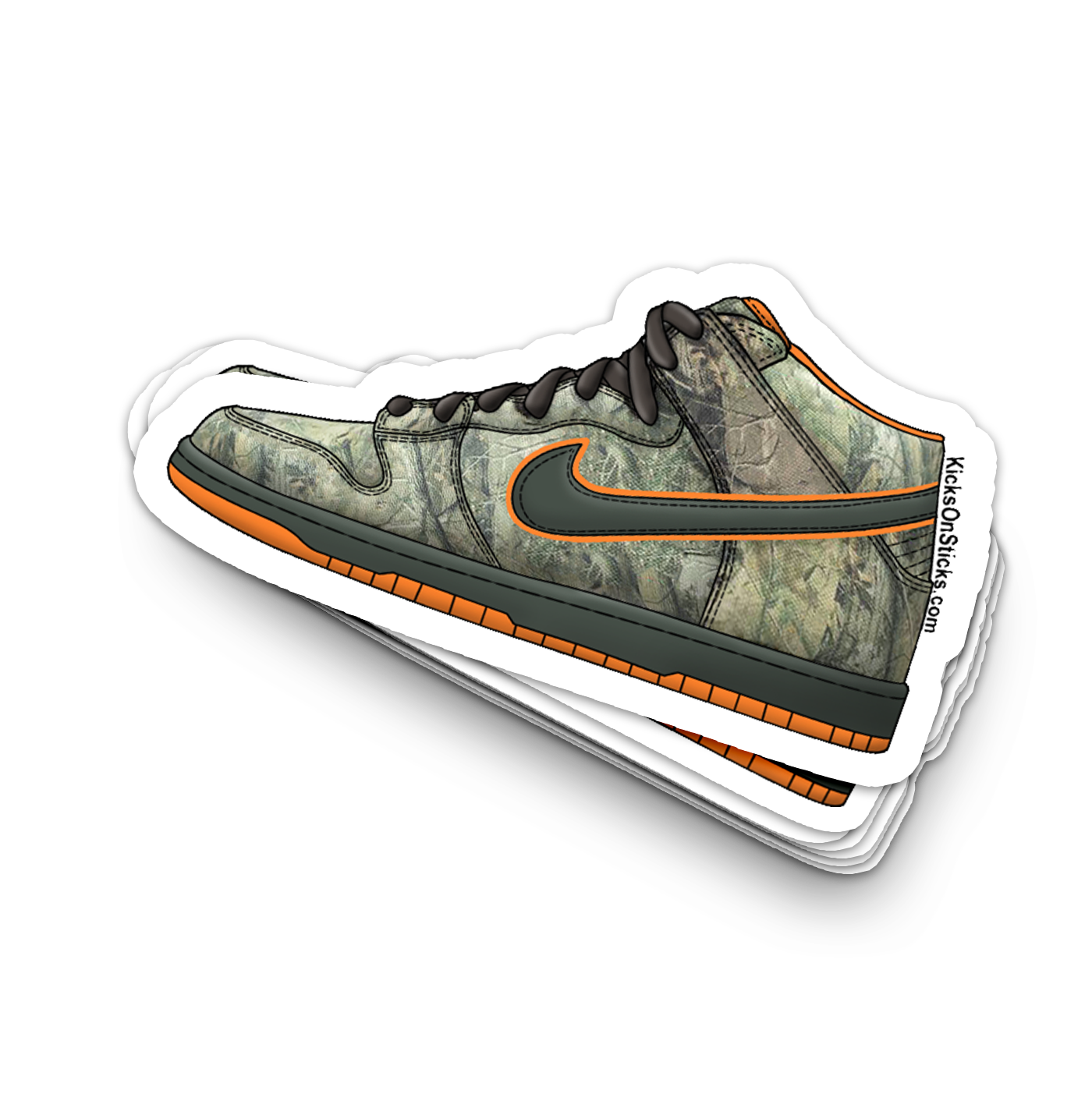 SB Dunk Mid "Real Tree Camo" Sneaker Sticker