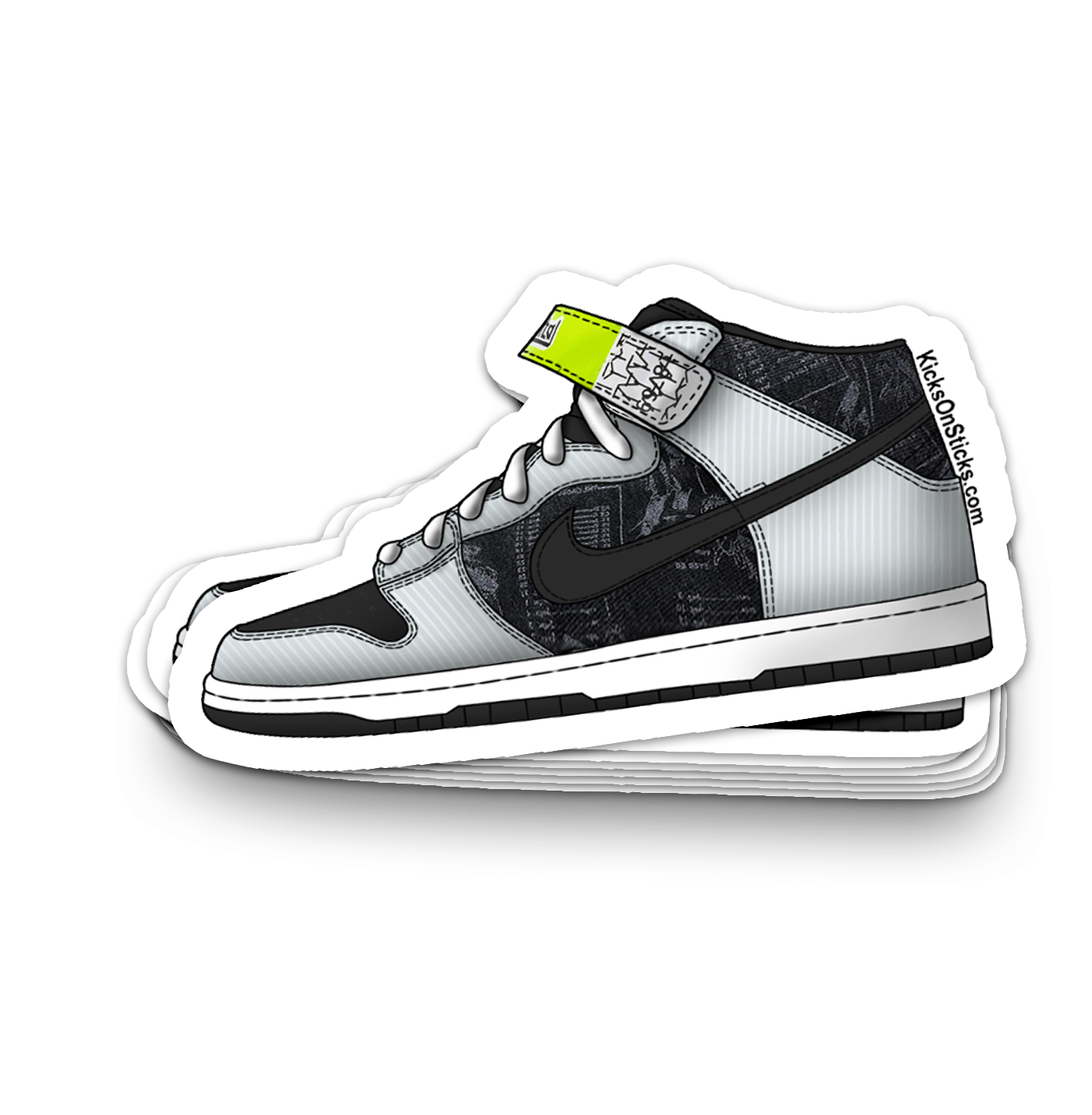 SB Dunk Mid "Skate Mental" Sneaker Sticker