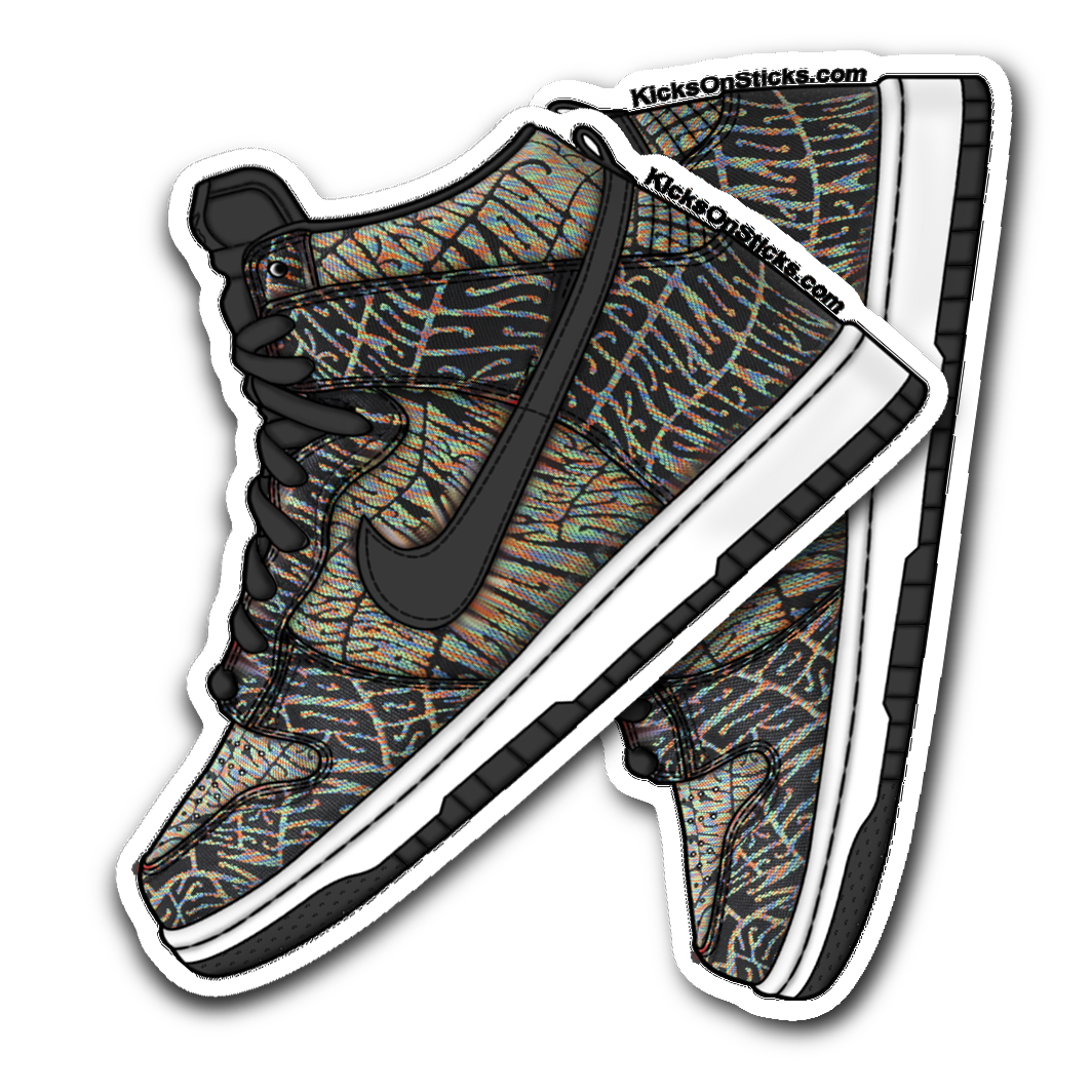 SB Dunk High "Psychedelic" Sneaker Sticker