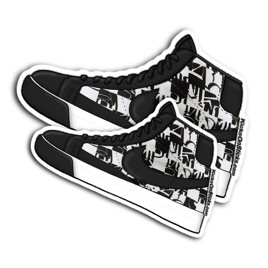 SB Blazer "Stussy White" Sneaker Sticker