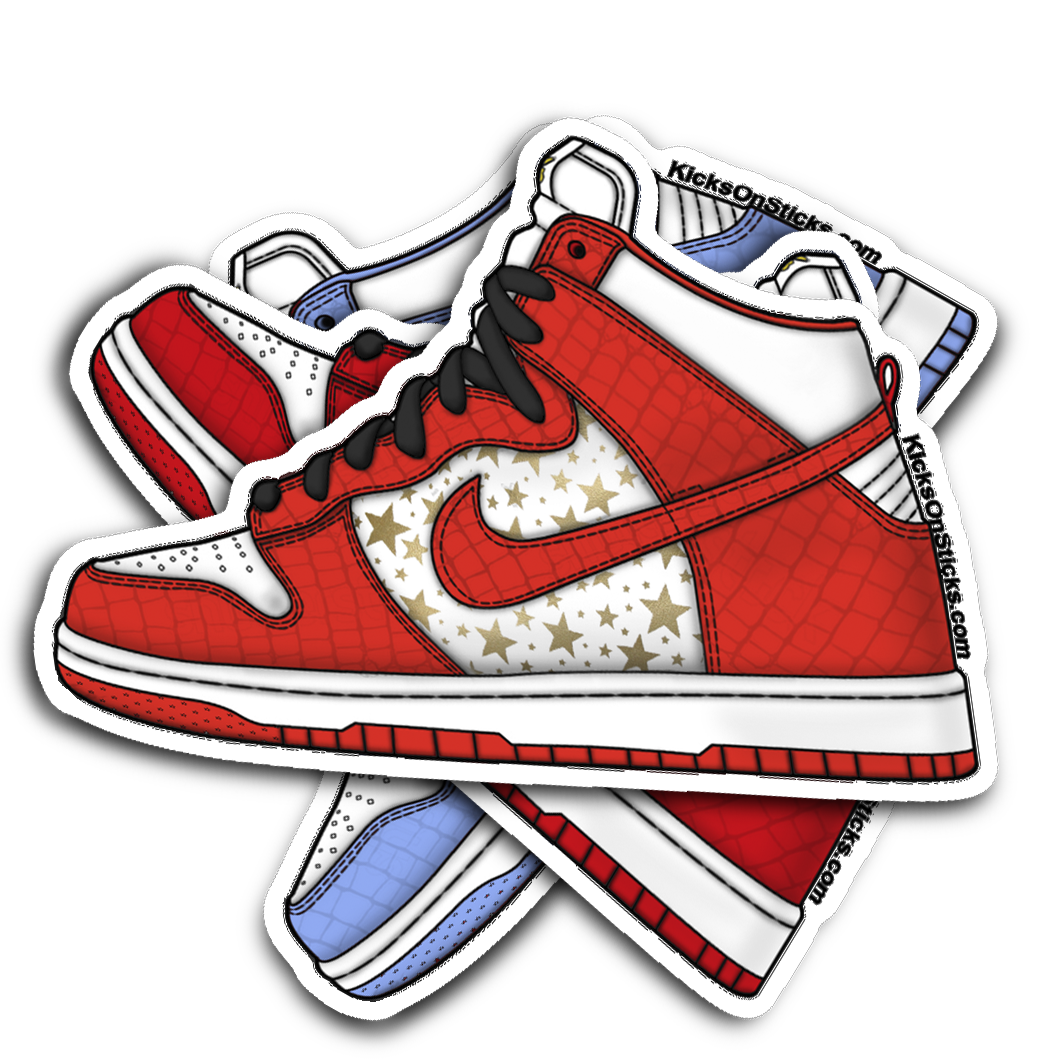 SB Dunk High "Supreme Orange" Sneaker Sticker