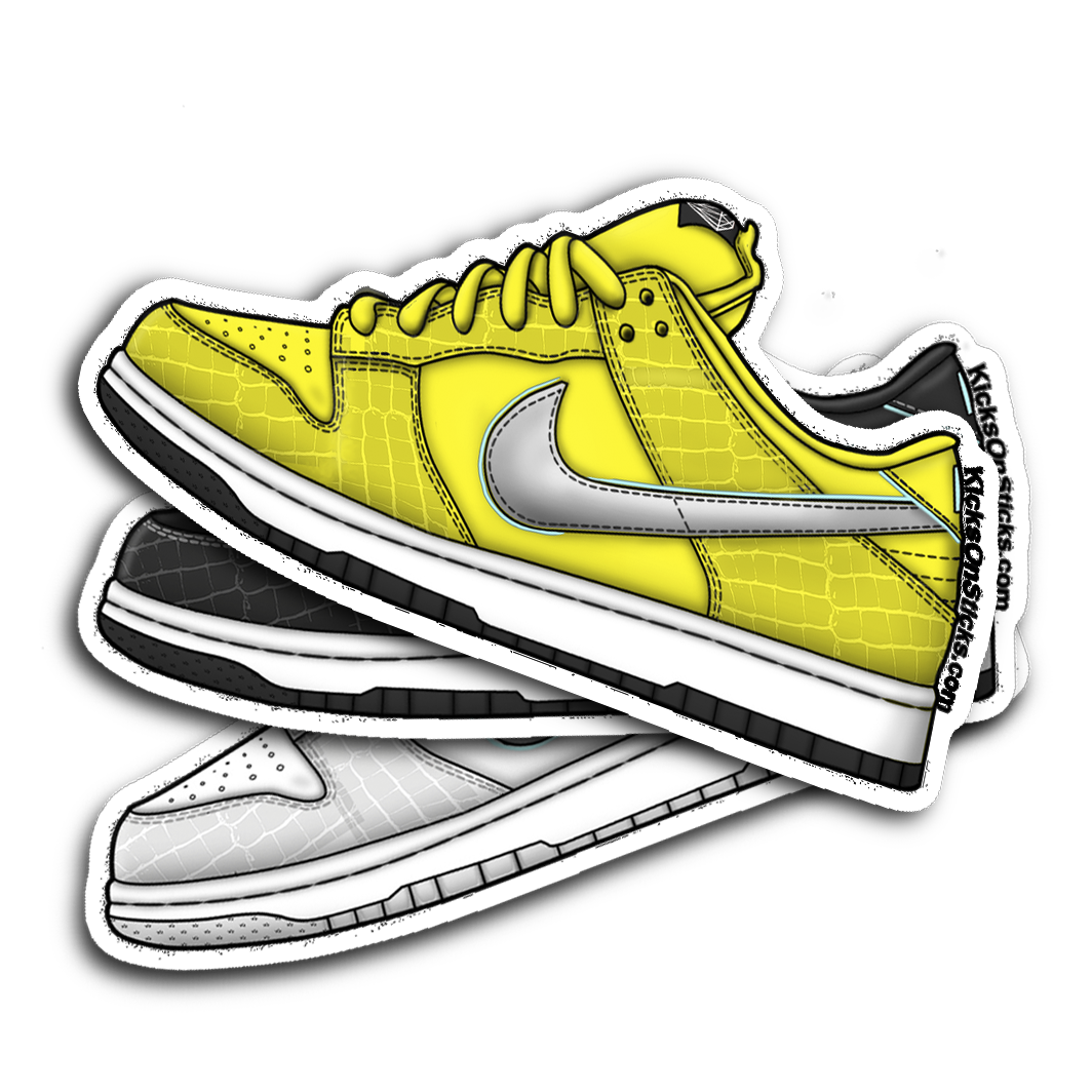 SB Dunk Low "Diamond" Canary Sneaker Sticker