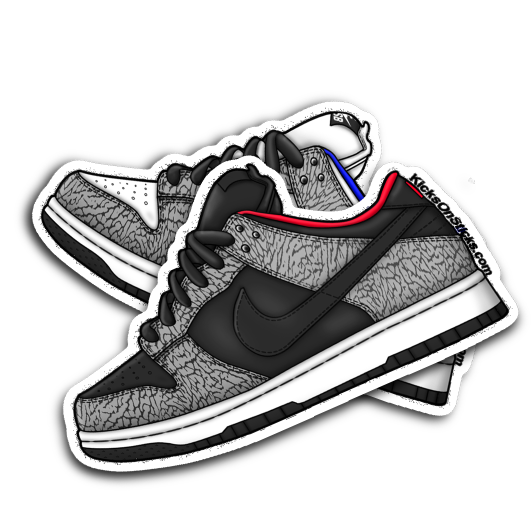 SB Dunk Low "Supreme Black" Sneaker Sticker